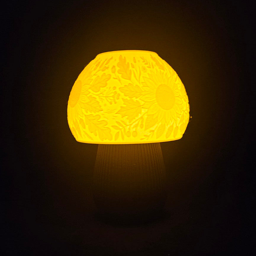 3D-gedruckte Pilz-Lichter – verschiedene Motive
