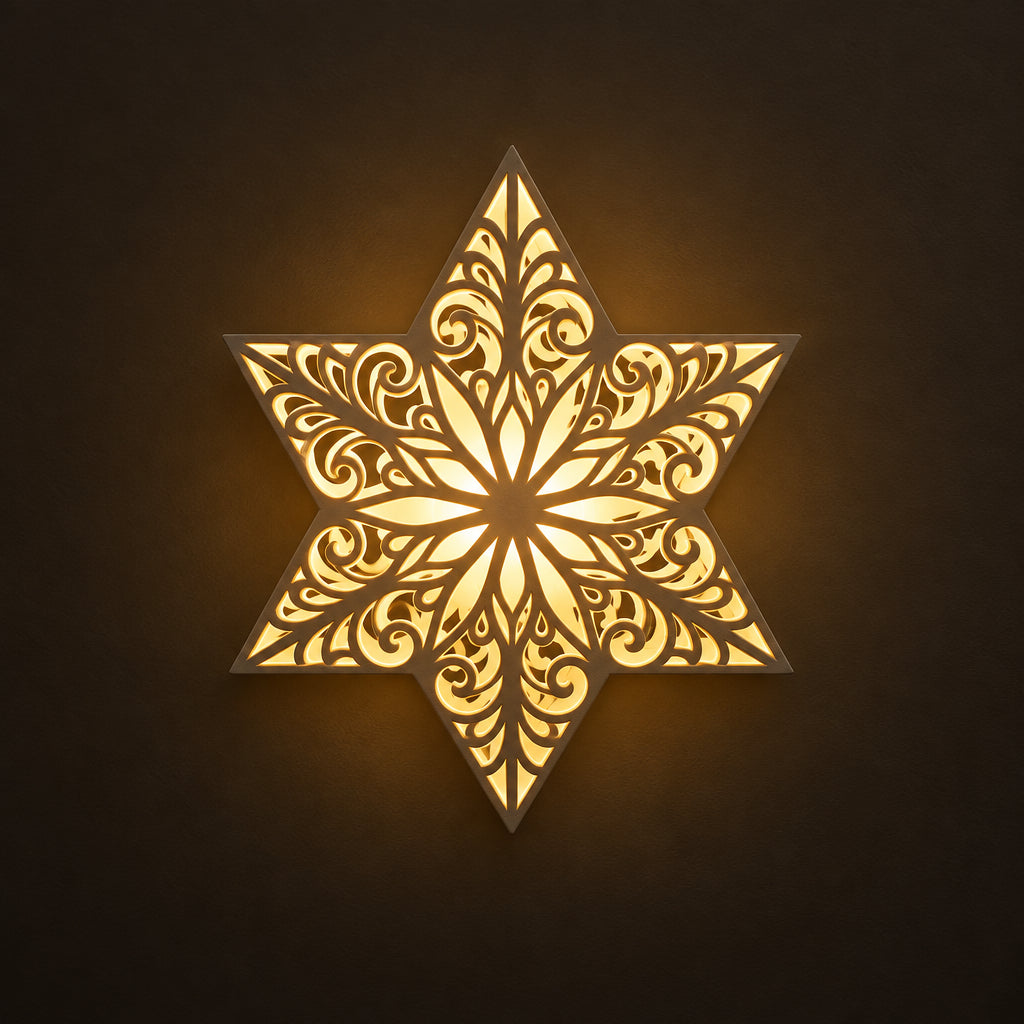 Filigraner Mandala-Leuchtstern