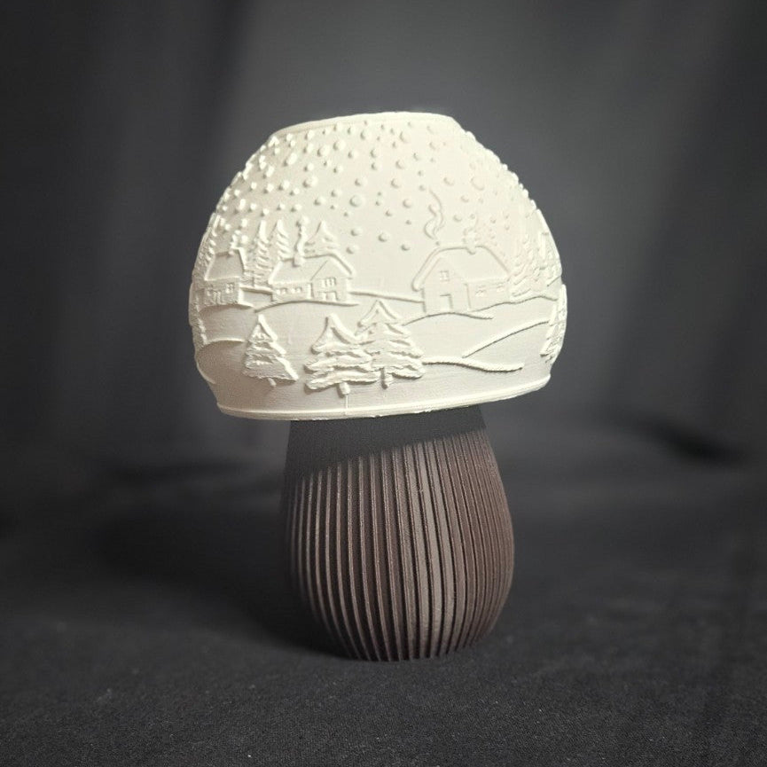 3D-gedruckte Pilz-Lichter – verschiedene Motive