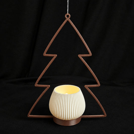 Hängender Teelichthalter – Tannenbaum & Engel
