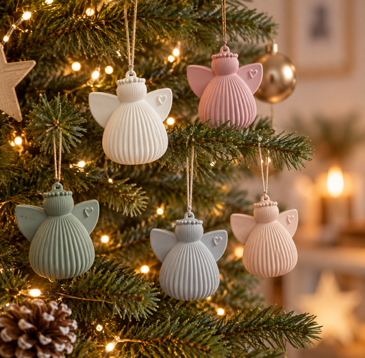 Engel-Anhänger mit Herz – liebevoller Weihnachtsbaumschmuck