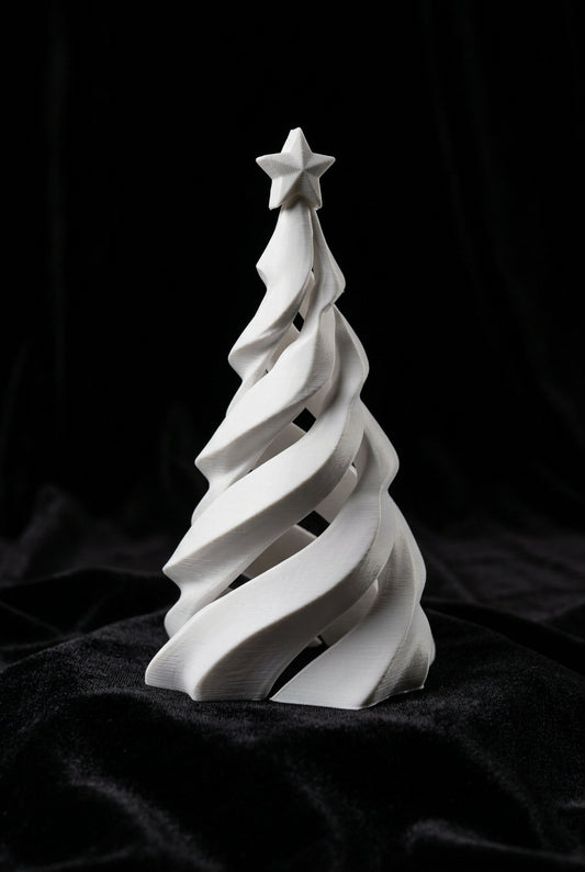 Tannenbaum mit Stern im Spiraldesign – 14 cm